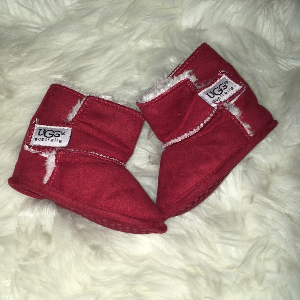 Red warm ugg booties